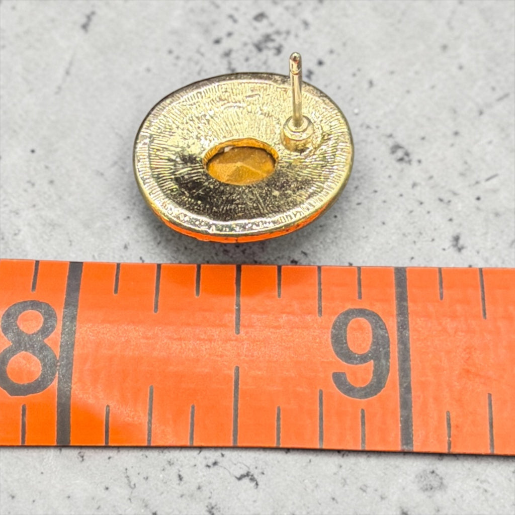 RED CENTER STONE EARRINGS