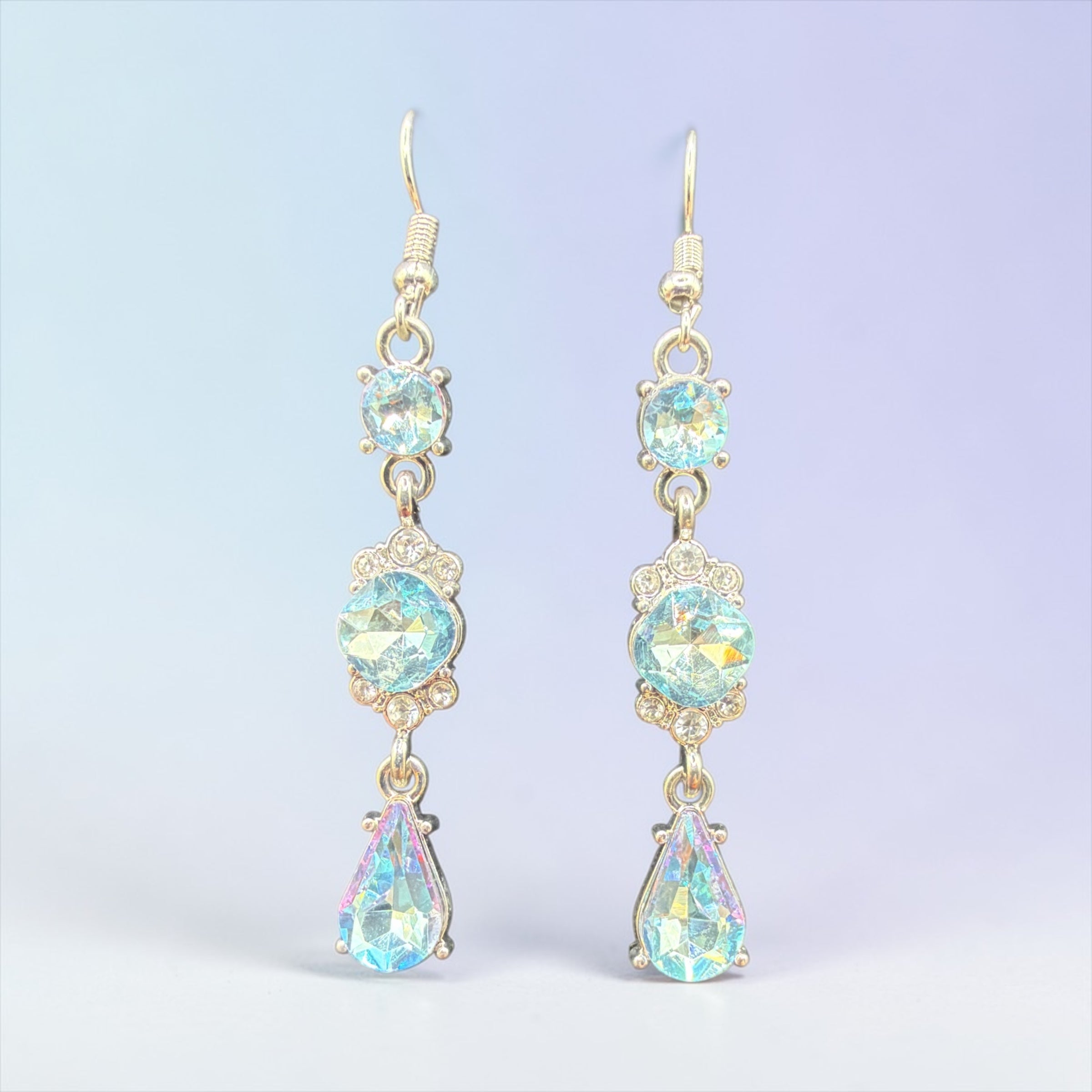 LIGHT BLUE DANGLE EARRINGS