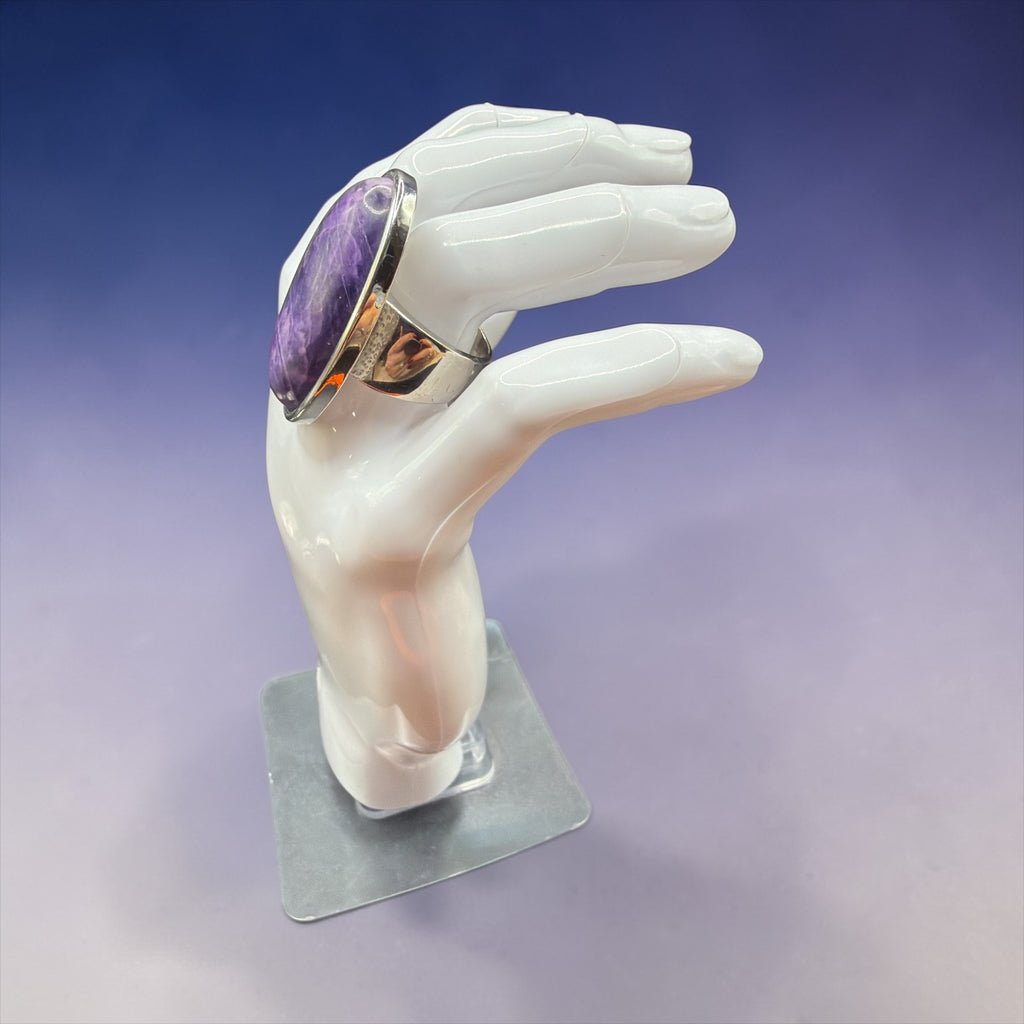 BIG PURPLE CABOCHON RING