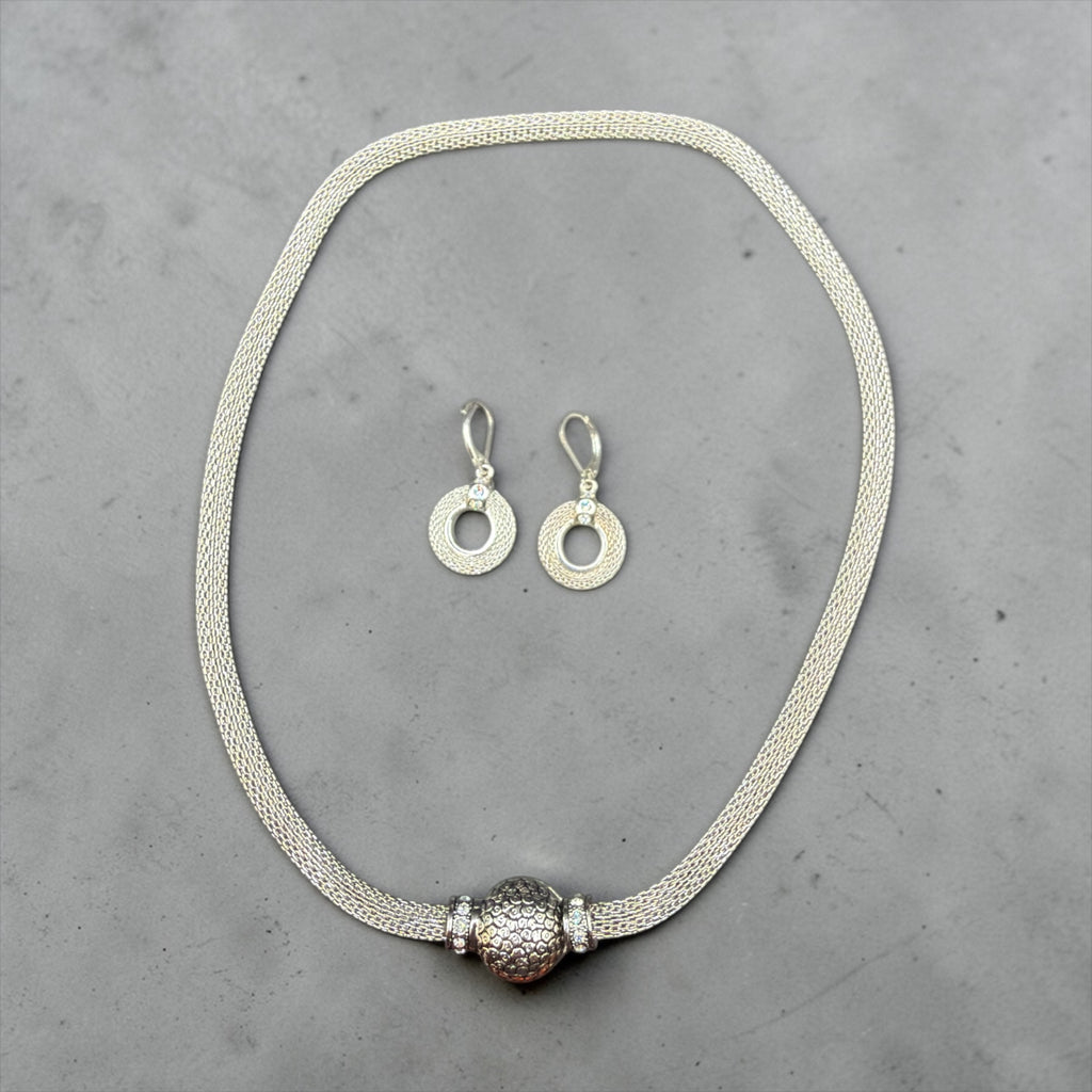 ROPE NECKLACE AND MATCHING EARRINGS SET