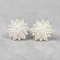 GLASS SNOWFLAKE EARRINGS