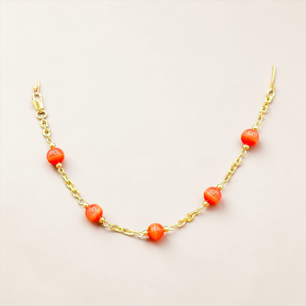 ORANGE BEADS BRACELET