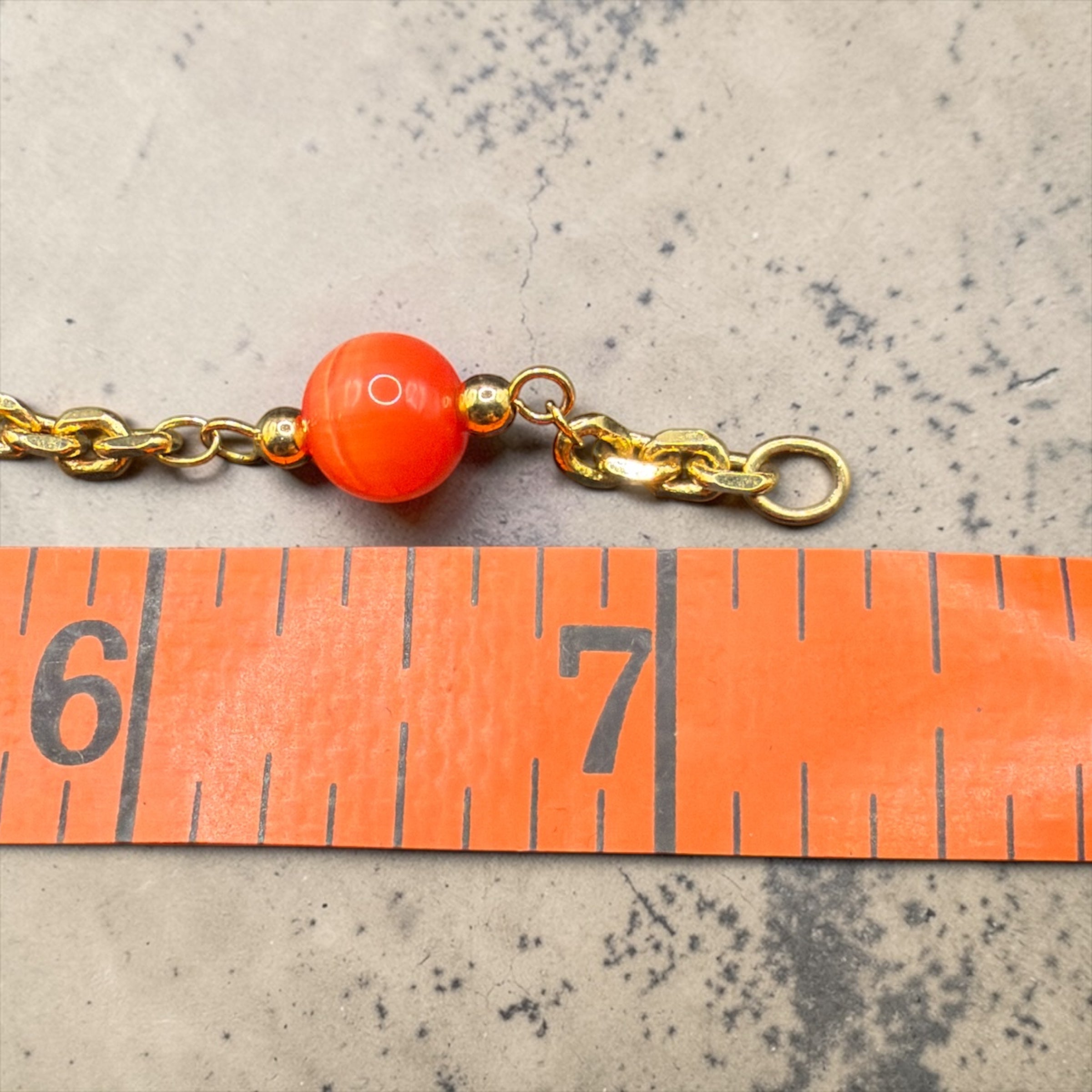 ORANGE BEADS BRACELET