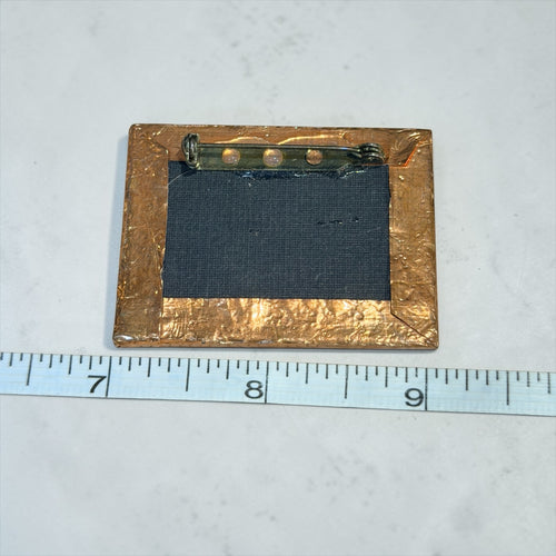 "THE LORD IS MY SHEPHERD" GLASS PANE BROOCH