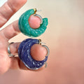 VINTAGE GREEN & PURPLE EARRINGS