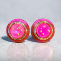 VINTAGE PINK AND GOLD EARRINGS